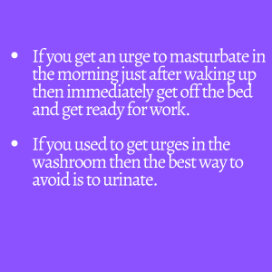 How to stop masturbation